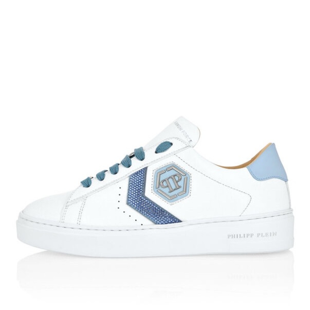 Philipp Plein Lo-Top Leather Arrow Force Strass Sneakers - Picture 6 of 11